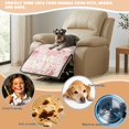 thumbnail image 4 of FOR U DESIGNS Pink Plaid Flower Print Recliner Chair Covers Reclining Sofa Seat Cushion Cover Waterproof Anti-Slip Reclining Cushion Cover for Dogs Soft Breathable Recliner Slipcover for Pets Kids, 4 of 6