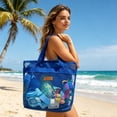 thumbnail image 6 of WIZUTIZ Mesh Beach Tote Bag Portable Handheld Swimming Travel Storage Bag with Breathable Mesh Quick Dry Small Blue, 6 of 7