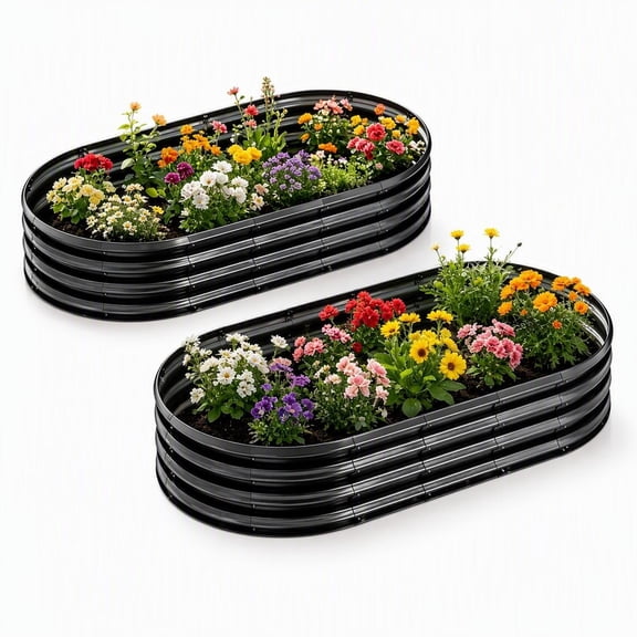 Galvanized Raised Garden Bed 6x3x1ft for Vegetables Herbs and Flowers, Rust-Proof Metal Planter Box with 16 sq ft