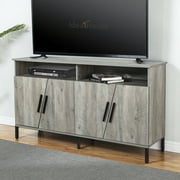 Modern Farmhouse Wood TV Stand for TVs up to 65", Multiple  Finishes,Gray