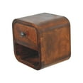 thumbnail image 4 of Lesuto Extra Mini Curved Chestnut Bedside with Open Slot - Modern, Wood, chestnu, 4 of 9