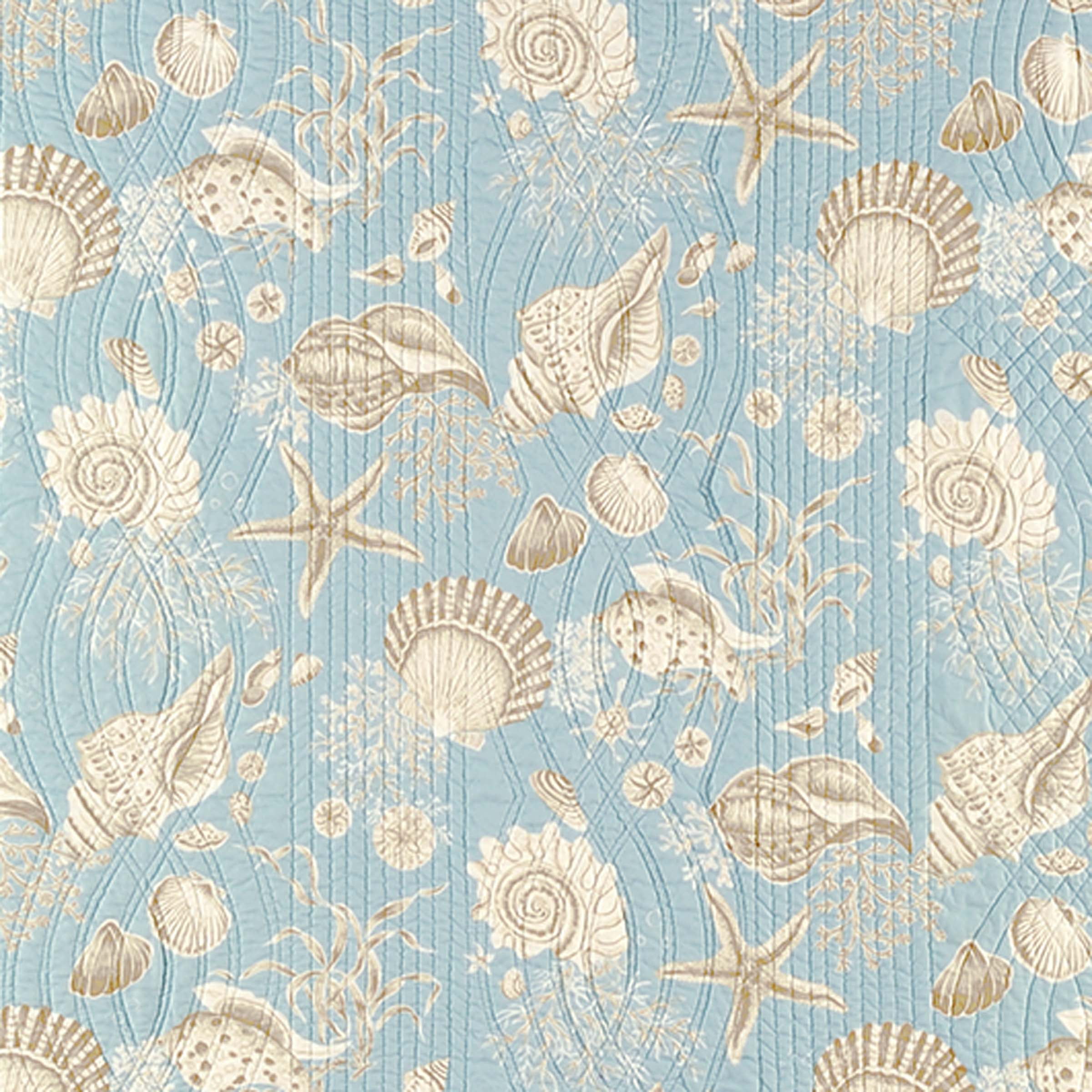 Natural Shells 5 Pcs Daybed Quilt Set Lightweight Cotton Machine Washable Reversible