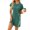 Dark Green, variant on New Womens Casual Short Sleeve T Shirt Dress Summer Loose Fit Crew Neck Dresses