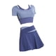 thumbnail image 2 of Faldas de entrenamiento de manga corta, traje de falda de cintura alta, faldas deportivas, faldas de tenis para gimnasio, ropa deportiva para correr,, 2 of 7