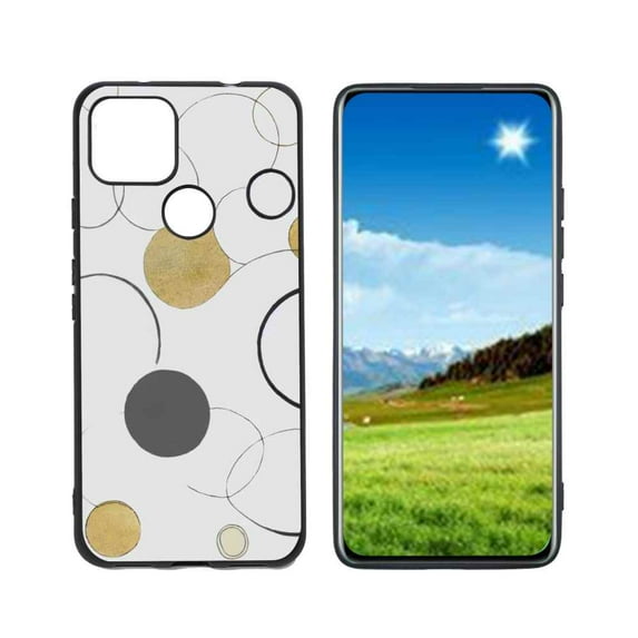 Compatible with Google Pixel 5A 5G Phone Case, Circles-34 Case Men Women, Flexible Silicone Shockproof Case for Google Pixel 5A 5G