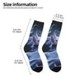 thumbnail image 2 of Kids Girls Boys Socks - Winter Axolotl in Frozen Pond B Comfort Breathable Crew Socks for Boys Girls Kids, Soft Athletic Running Socks for Boys Socks 6-10 Years Old, 2 of 6