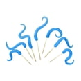 thumbnail image 3 of Pensas de planta de tentáculo de pulpo de 7 piezas, adornos de decoración de postal al aire libre, estacas de jardín decorativas prácticas creativas, azul, 3 of 8