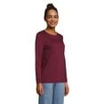 thumbnail image 2 of Lands' End Women's Relaxed Supima Cotton Long Sleeve Crewneck T-Shirt, 2 of 3