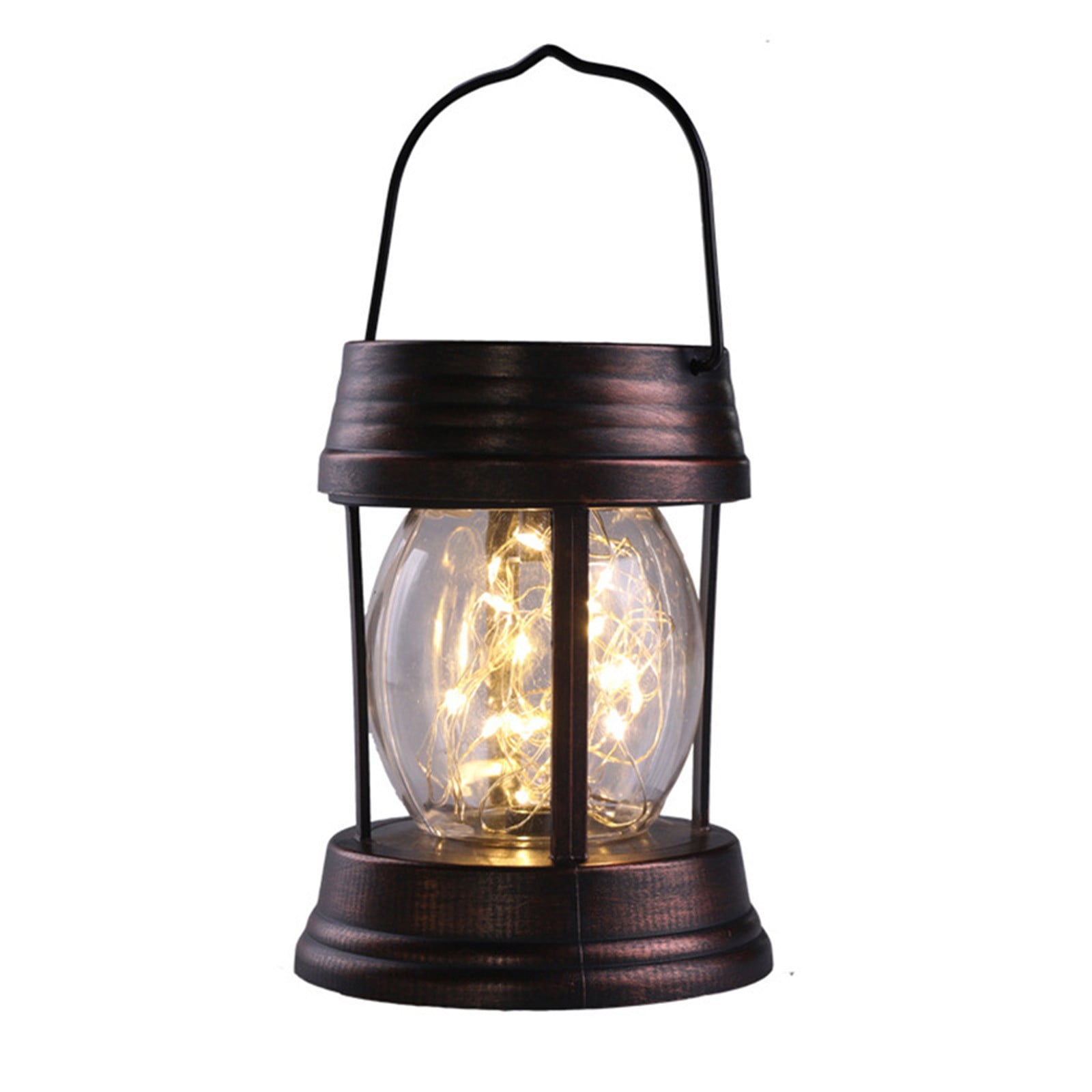 Midsumdr Outdoor Lighting Portable Retro Camping Lantern, Solar