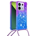 thumbnail image 2 of Funda para Xiaomi Redmi Note 13 Pro 5G Brillantina Líquida Divertida Reluciente y con Cristales en Movimiento Cuerpo Cruzado con Cordón Ajustable, 2 of 5