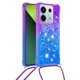 thumbnail image 2 of Funda para Xiaomi Redmi Note 13 Pro 5G Brillantina Líquida Divertida Reluciente y con Cristales en Movimiento Cuerpo Cruzado con Cordón Ajustable, 2 of 5