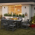 thumbnail image 3 of FOOWIN HDPE Outdoor Patio Dining Chair Set of 2, Outdoor Dining Chairs, Grey, 3 of 6