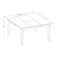 thumbnail image 4 of East West Furniture  Dining Set Contains a Table with Butterfly Leaf and Kitchen Chairs with a Bench (Chair Seat Type Options) PARF6-BCH-W, 4 of 5