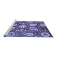 thumbnail image 2 of Ahgly Company Machine Washable Indoor Rectangle Abstract Blue Modern Area Rugs, 3' x 5', 2 of 4