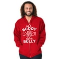 thumbnail image 5 of Be A Buddy Not A Bully Friendly Cute Unisex Plus Size Zip Hoodie Brisco Brands 3X, 5 of 6