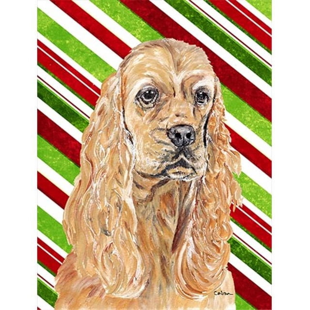 Carolines Treasures SC9612GF Cocker Spaniel Candy Cane Christmas Flag Garden Size