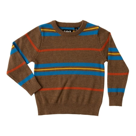 

KIDPIK Boys Long Sleeve Crewneck Stripe Sweater Size: 12 Months - XXL (16)