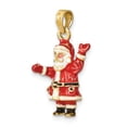thumbnail image 5 of Solid 14k Yellow Gold 3-D Enamel SANTA Charm Pendant - 24mm x 14mm, 5 of 6