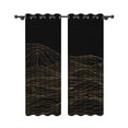 thumbnail image 5 of Lfeey Room Darkening Blackout Curtains, Insulated Room Darkening, Black Gold, 42 inches Wide by 84 inches Long, 2 Panels, 5 of 6