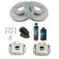 thumbnail image 2 of TRQ Front Ceramic Brake Pads Rotors & Caliper Kit w/ Fluids for Santa Fe Sorento BKA19243 Fits select: 2011-2013 KIA SORENTO, 2010-2012 HYUNDAI SANTA FE, 2 of 6