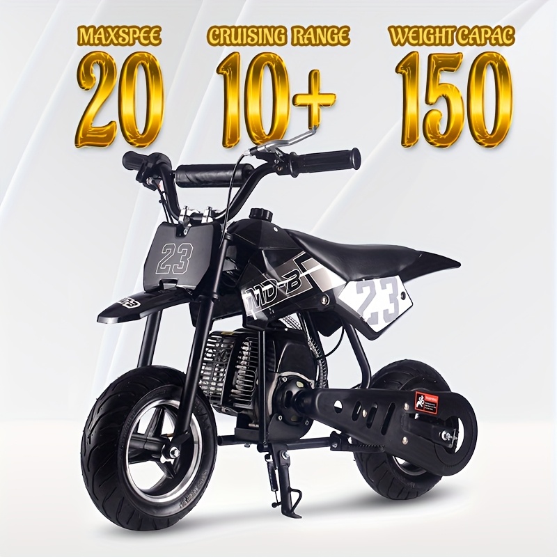 Mini Kid Dirt Bike,49 CC 2-Stroke Gas Bike for Off-Rode Tire,Max Load 160Lbs,Up to 20Mph,EPA Approved,Green