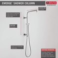thumbnail image 4 of DELTA FAUCET 58810-BL Colonne de Douche Ronde 18 Pouces, Noir Mat, 4 of 4