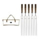 thumbnail image 2 of Brochetas para la parrilla Brochetas de metal para brochetas para pollo BBQ Utensilios de cocina Tenedores para barbacoa blancos Cola Brochetas para asar, 2 of 8