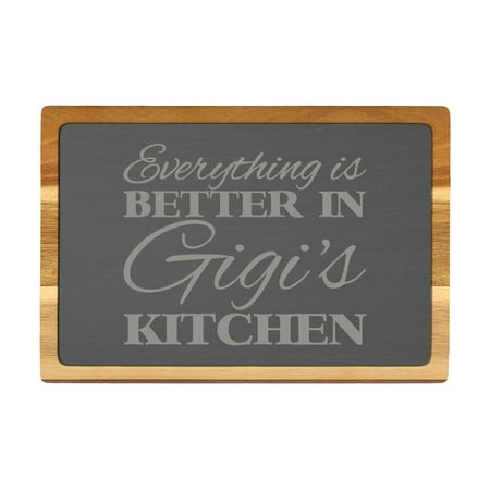 

ThisWear Kitchen Decor Everything Is Better in Gigi s Kitchen Rectangle Slate Cutting Board