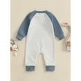 thumbnail image 6 of Elippeo Baby Boy Jumpsuit Fashion Long Sleeve Round Neck Football Print Newborn Romper Playsuit 3 6 12 18 Months, 6 of 10
