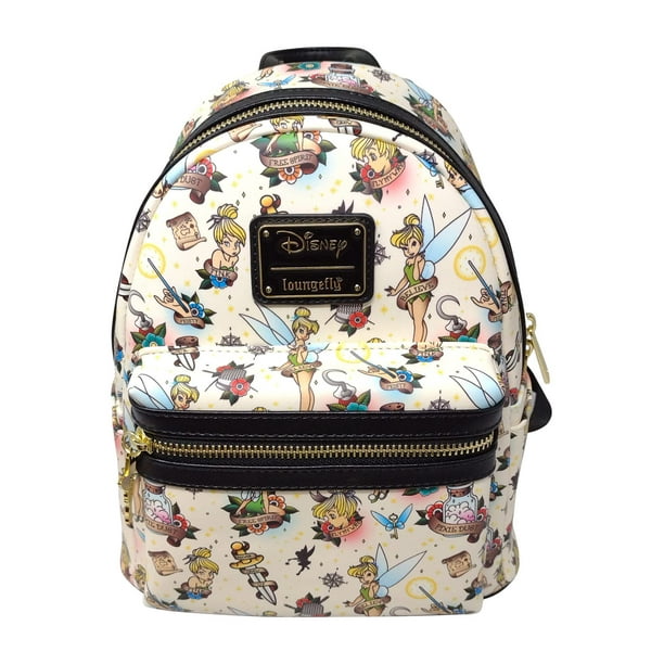 Loungefly Disney Peter Pan Tinkerbell Tattoo Print Womens Double Strap Shoulder Bag Purse Walmart