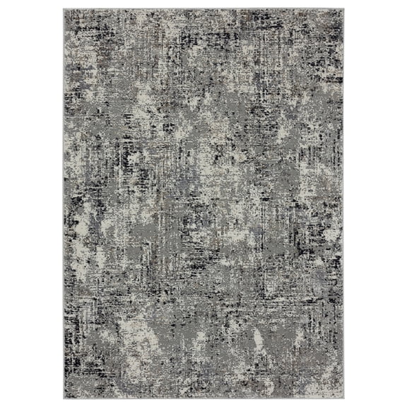 United Weavers Eternity Area Rug 4535 10277 Mizar Charcoal Worn Distressed 7' 10" x 10' 6" Rectangle