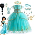 thumbnail image 2 of Disney-vestido de princesa Jasmine para niñas, disfraz de Aladdín Agic para fiesta de cumpleaños, Carnaval, lámpara Fivean unisex, 2 of 2