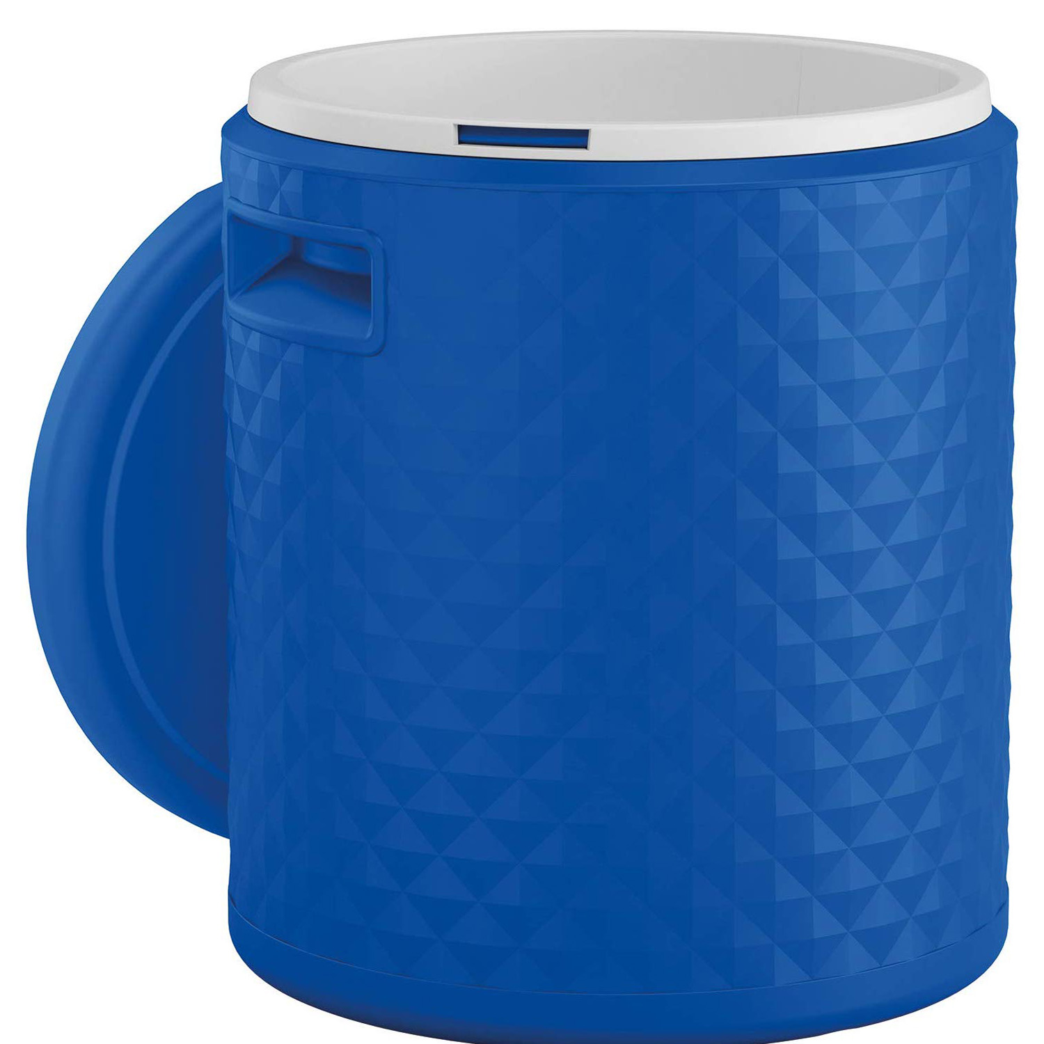 Suncast Resin Cooler Side Table with Removable Liner, 54 Qt. Capacity, Blue