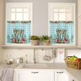 thumbnail image 2 of Christmas Western Kitchen Curtains and Valances Set, Rod Pocket Curtains Tier Farmhouse Window Curtains 36 Inch Length, Cowboy Boots Leaves Berry Blue Plaid 3 Piece Kitchen Curtains Set, 2 of 6