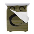 thumbnail image 7 of Quilts Twin Size Bedding Set, Olive Green Striped Lightweight Quilted Comforter, Black Geometric Vintage Stripes Ombre Soft Reversible Bedspread Coverlet with Pillow Covers for All Season, 68" x 86", 7 of 7