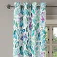 thumbnail image 3 of Ambesonne Botanical Grommet Curtain, Garden Vibes Leafy Print, 50"x108", Teal Pale Purple and White, 3 of 5