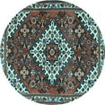 thumbnail image 1 of Ahgly Company Indoor Round Persian Light Blue Traditional Area Rugs, 8' Round, 1 of 4