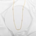 thumbnail image 3 of PAVOI 14K Yellow Gold Plated Station Necklace | Simulated Diamond Station Necklace | Womens CZ Chain Necklace, 3 of 6
