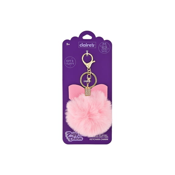 Claire's Bag Charm - Pink Pom