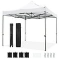 thumbnail image 1 of Costway 10 x 10 FT Outdoor Pop up Canopy Tent with Wheeled Bag, 4 Sandbags, Stake & Ropes White, 1 of 10