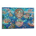 thumbnail image 1 of Póster de Thangka tibetano de Sakyamuni y Arhats, pintura en lienzo, arte de pared, impresiones, fotos colgantes, regalo, decoración para el hogar, carteles, obras de arte, 12 x 18 pulgadas (30 x 45, 1 of 6