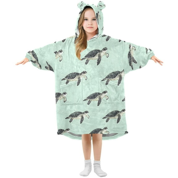 joogoo Wearable Blanket Hoodie for Turtles Oversized Sherpa Hooded 3-14 YR M