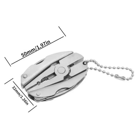 Outdoor Pliers Multi-Purpose Folding Stainless Steel Combination Pliers Keychain Smile Home