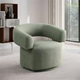 thumbnail image 2 of Meridian Furniture Niya Green Linen Textured Fabric Swivel Accent Chair, 2 of 11