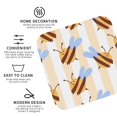 thumbnail image 3 of Fuzoiu A Bee Print Leather Coasters Set,Drink Coasters Set of 4,for Tabletop Protection, Durable PVC Coasters,Home Décor and Housewarming Gift-Square, 3 of 6