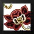thumbnail image 2 of Vess, June Erica 20x20 Black Modern Framed Museum Art Print Titled - Small Paprika Floral II, 2 of 5