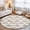 Brown, variant on Summer Beach Palm Washable Round Area Rug 3 ft, Tropical Country Coastal Seaside Beige Tree Silhouettes Soft Non Slip Rugs Stain Repellent Indoor Felt Carpet for Living Dining Room Bedroom Home