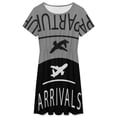 thumbnail image 3 of Departure And Arrivals (Gray) Designed Dress Summer Street Style Dresses Female Short Sleeve Printed Sundress, 3 of 7