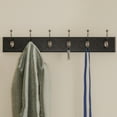 thumbnail image 2 of Lavish Home Coat Hook Rail with 6-Hooks, Black, 6.6 lb Limit, Black, 2 of 5