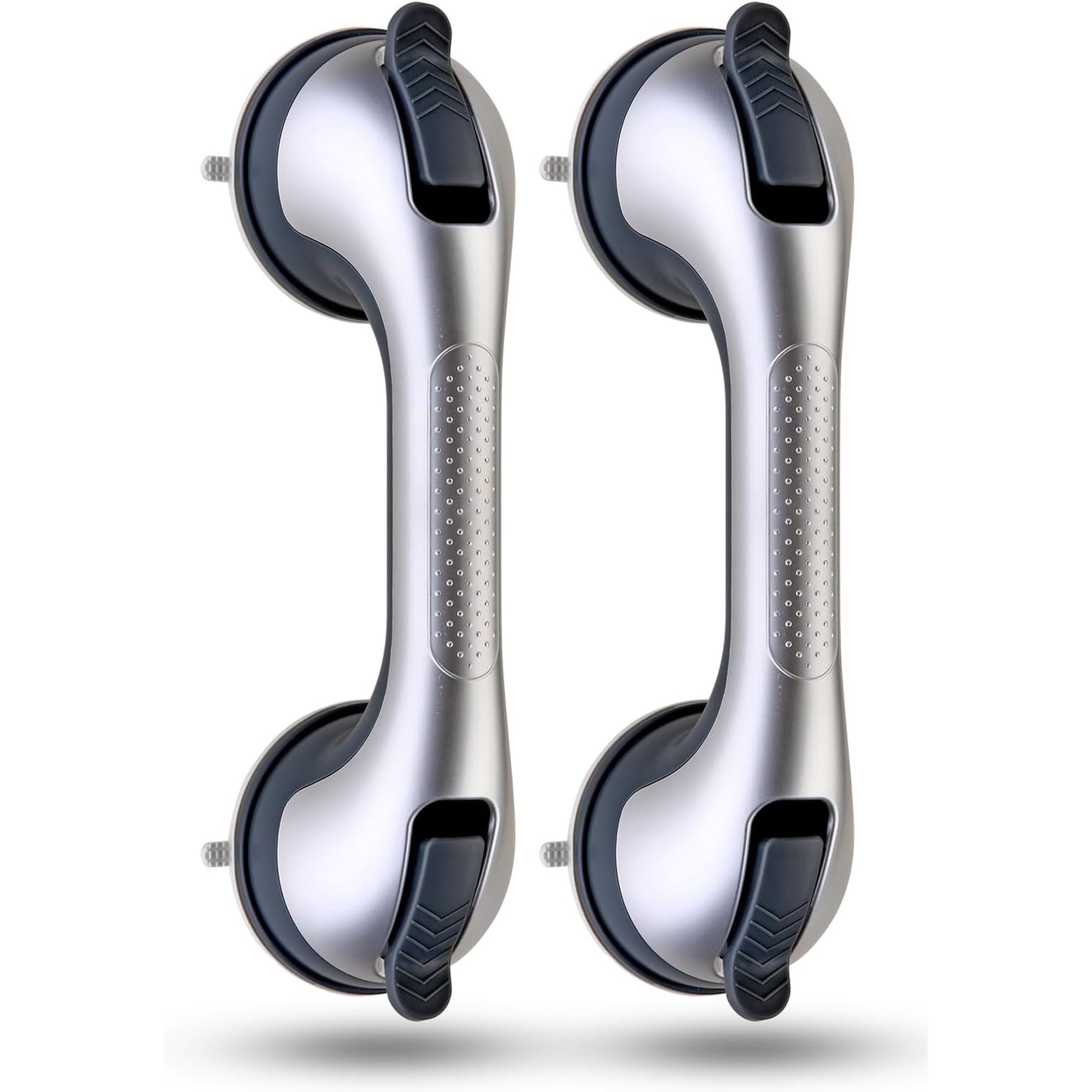 2 Pack Suction Cup Shower Grab Bars for Seniors, Heavy Duty Removable Shower Handles for Bathtubs & Showers, Bath Handrails for Elderly Assistance Products, Bathroom Safety Accessory